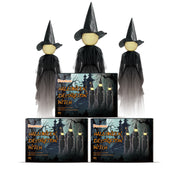 Three Costumes Halloween Witch Decoration Atmosphere
