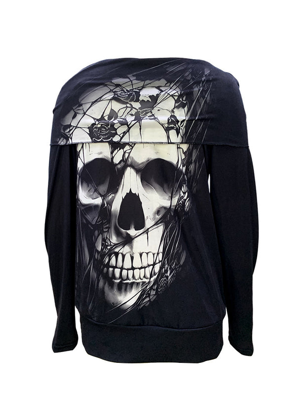 Women's Halloween Fashion Skull Top