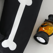 Halloween Bone Print Top And Trousers Two-piece Set