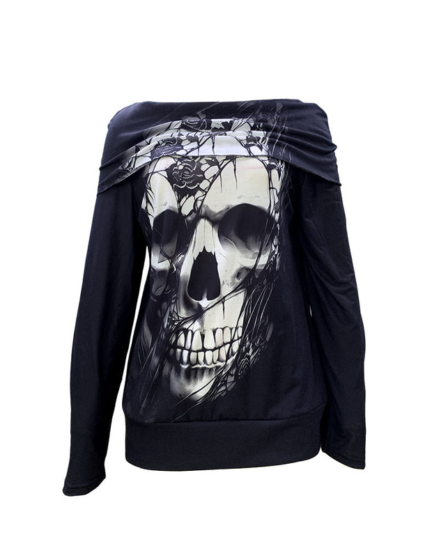 Women's Halloween Fashion Skull Top