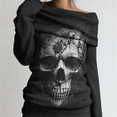Women's Halloween Fashion Skull Top
