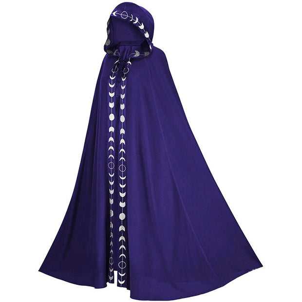 Hooded Cloak Medieval Renaissance 5 Color Printed Cloak Halloween Cosplay Costume New Fashion Festival Play Costume Halloween Costumes